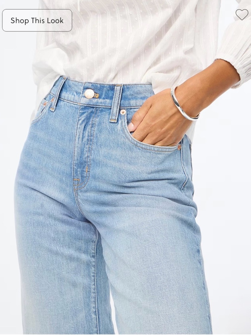 NWT! J. CREW FACTORY Petite wide-leg cropped jean in all-day stretch Size 27P - Picture 16 of 16